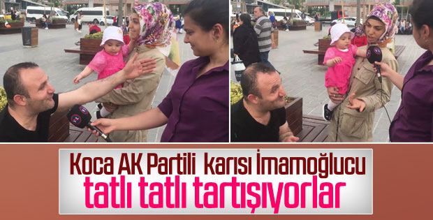 Siyasette ayrı düşen karı-kocanın tartışması