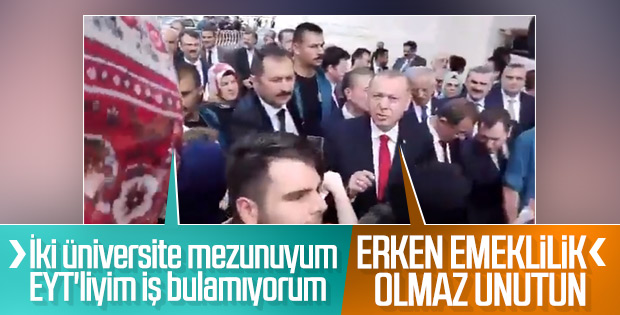 Cumhurbaşkanı Erdoğan'dan EYT sorularına ret cevabı