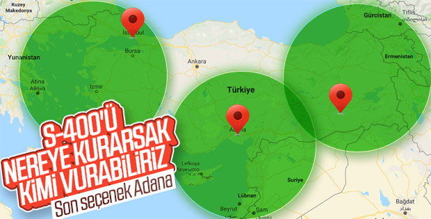 S-400'ler Adana'ya yerleştirilebilir