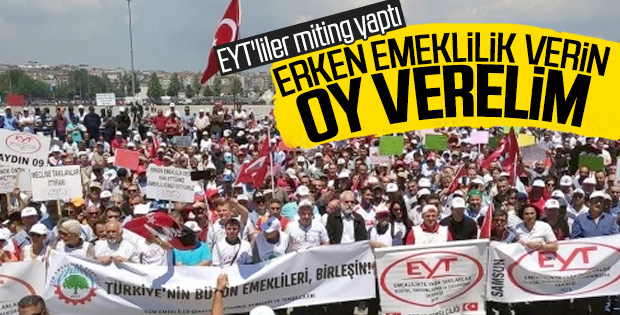 EYT'liler Yenikapı'da miting yaptı