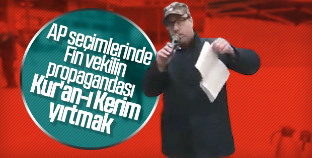 Finlandiya'da seçim çadırında Kur'an-ı Kerim'e saldırı