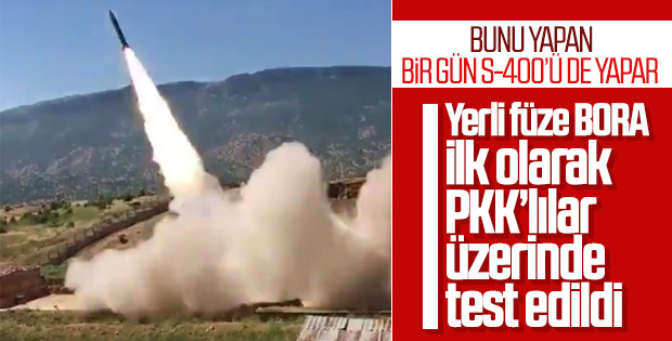 Hakurk'ta bulunan terör mevzileri BORA'yla vuruldu