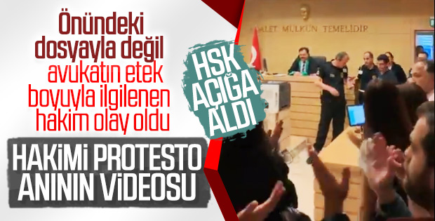 Kadın avukatın etek boyuna karışan hakime tepkiler