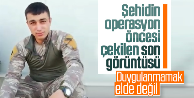 Hakkari şehidinin son görüntüsü