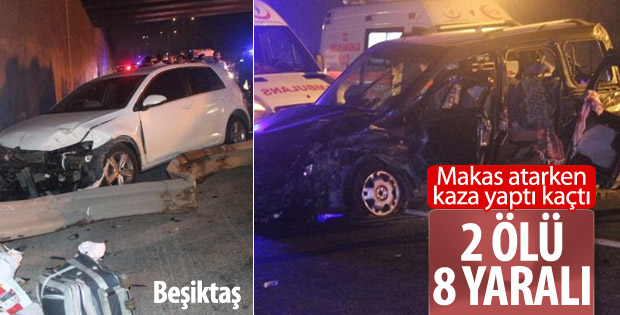 Makas atan sürücü kazaya neden oldu: 2 ölü 8 yaralı