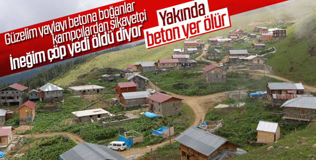 Karadeniz yaylalarında çöp-beton pisliği