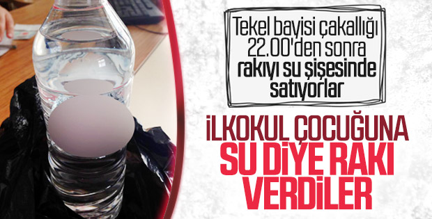 Sınava giren torununa aldığı suyun içinden alkol çıktı