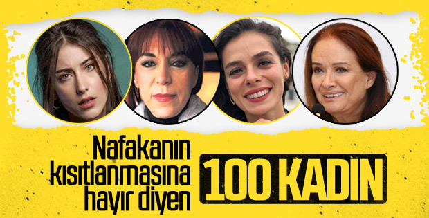 Yeni nafaka tasarısına itiraz eden 100 kadın