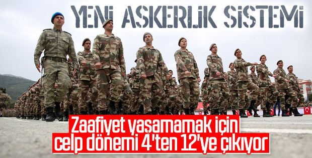 Yeni askerlik sisteminde 12 celp dönemi olacak