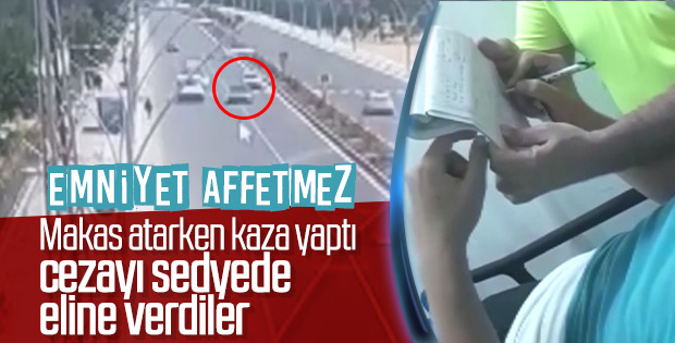 Diyarbakır'da makas atan sürücü sedyede ceza yedi