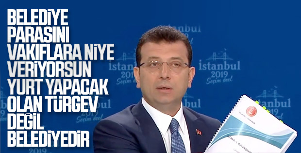Ekrem İmamoğlu İBB'nin vakıflarla ilişkisini yorumladı