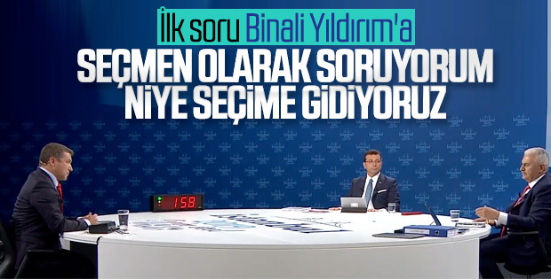 Tarihi yayında ilk soru Binali Yıldırım'a
