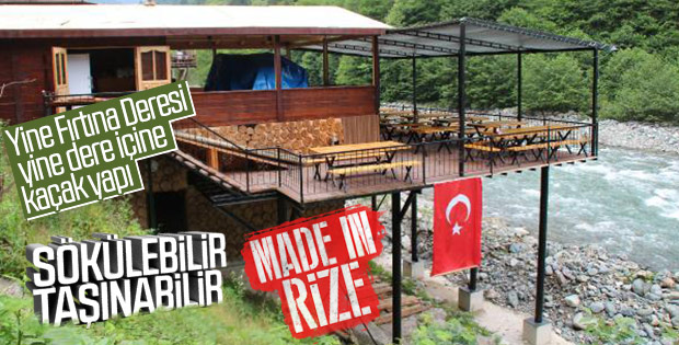 Yıkım kararı alınan kaçak yapıyı kendisi yıktı
