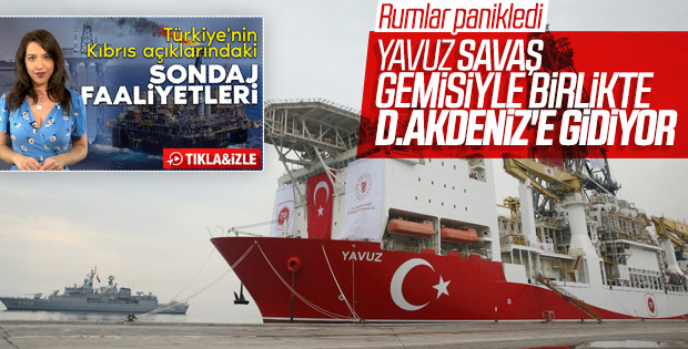 Yavuz'a, Fatih fırkateyni eşlik etti