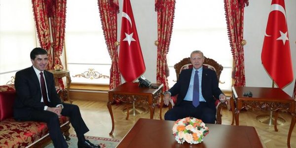 Cumhurbaşkanı Erdoğan ile Barzani'nin görüşmesi sona erdi 