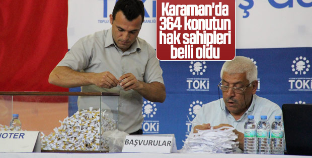 TOKİ Karaman kuraları çekildi