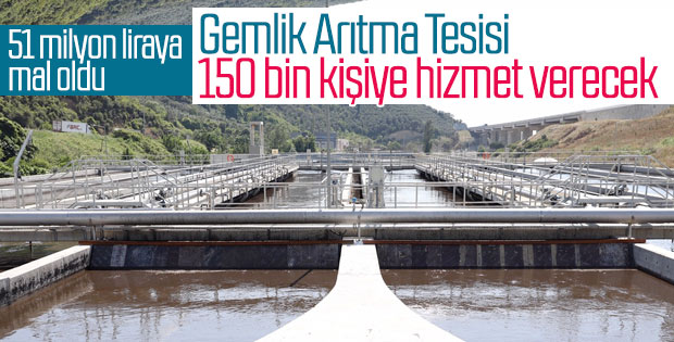 Gemlik su arıtma tesisine kavuştu
