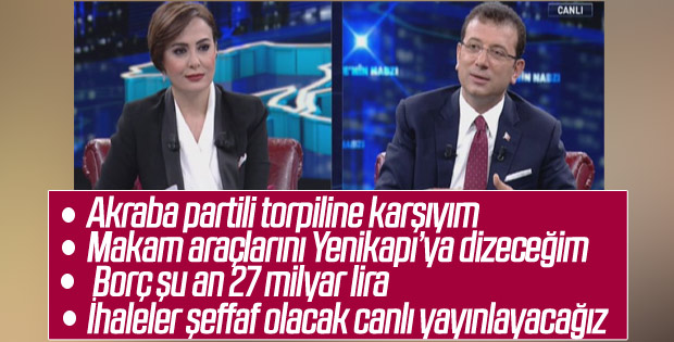 İmamoğlu, İBB’de yeni dönemde yapılacakları anlattı