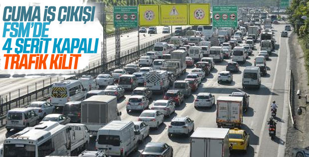 Köprüde trafik yoğunluğu