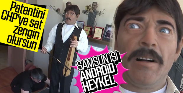 Kemençe çalan android heykel