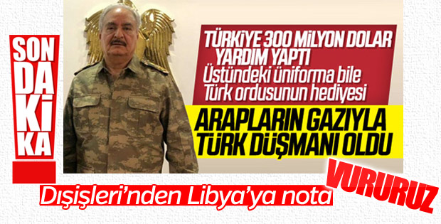 Dışişleri Hafter unsurlarını uyardı