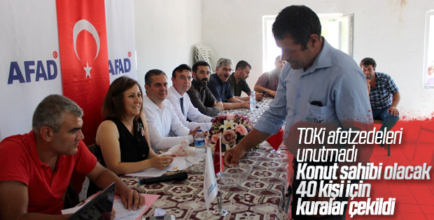 Çanakkale'de 40 afet konutunun kuraları çekildi