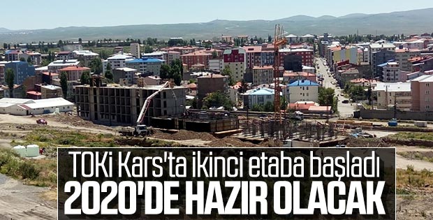 Kars’ta TOKİ konutları yükseliyor
