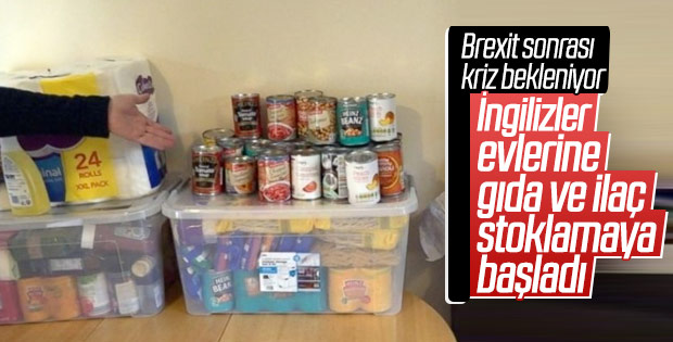Brexit’e karşı yiyecek, ilaç ve giysi depolanıyor