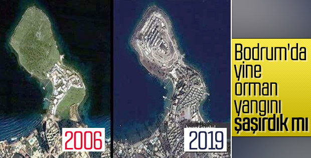 Bodrum'da itfaiye yangın alarmında
