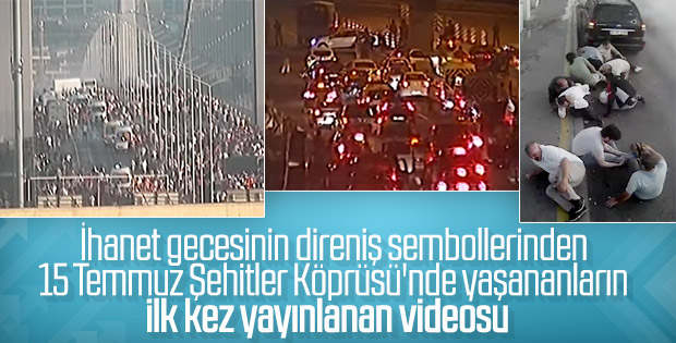 15 Temmuz Köprüsü'ndeki darbeci askerlerin kaçma görüntüsü