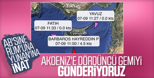 Türkiye Doğu Akdeniz'e dördüncü gemiyi gönderecek