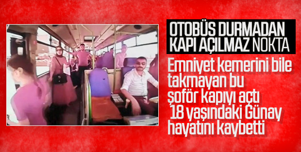 Halk otobüsünden inmeye çalışan genç kız canından oldu