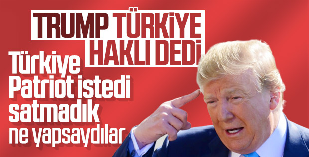Trump: Türkiye ile olan durum adil değil
