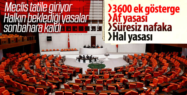 Meclis cuma günü tatile girecek