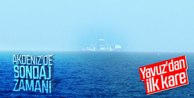 Yavuz, karadan 8 mil açıkta çalışmalarına başladı
