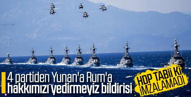 TBMM Doğu Akdeniz için ortak bildiri yayınladı