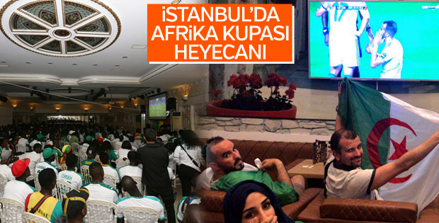 İstanbul'daki Senegalliler ve Cezayirliler finali izledi
