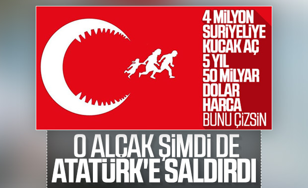 Suriyeli karikatürist Atatürk'ü hedef almaya kalktı