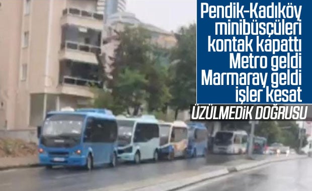 Kadıköy-Pendik minibüsleri kontak kapattı