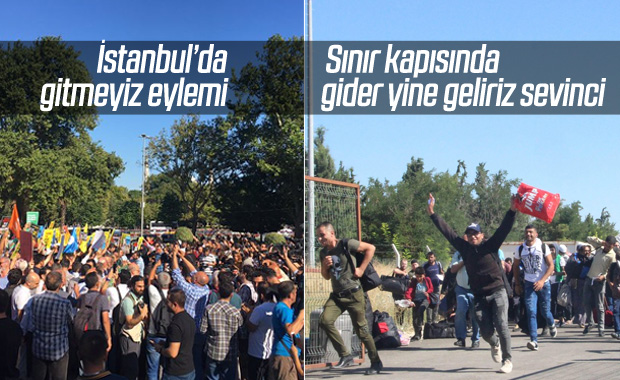 İstanbul'da eylem, sınır kapısında yoğunluk