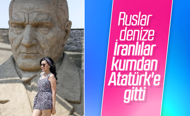 Kum heykellere turist ilgisi
