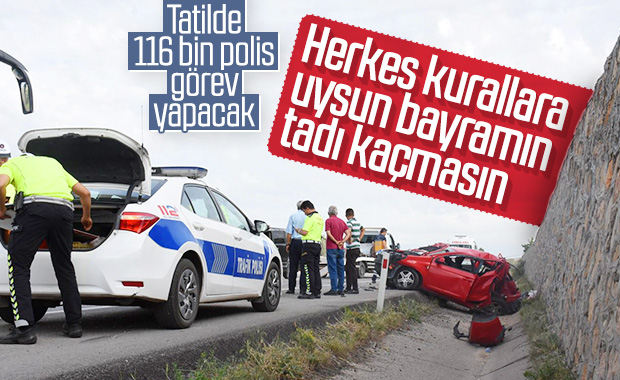 Kurban Bayramı'nda 116 bin 236 trafik personeli çalışacak