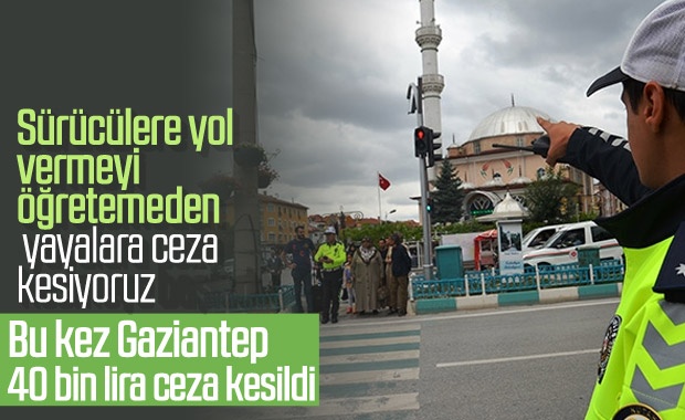 Gaziantep'te 364 yayaya trafik cezası