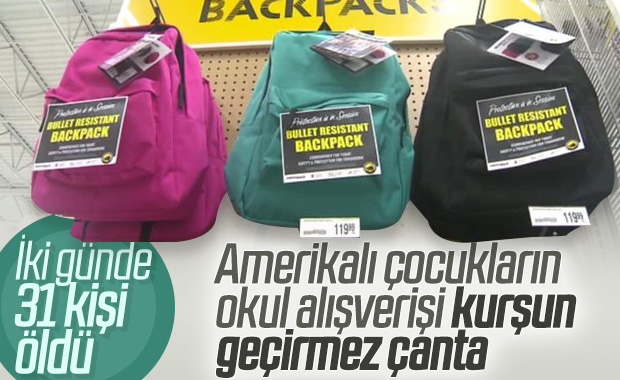 Amerikalı öğrenciler kurşun geçirmez çanta alıyor