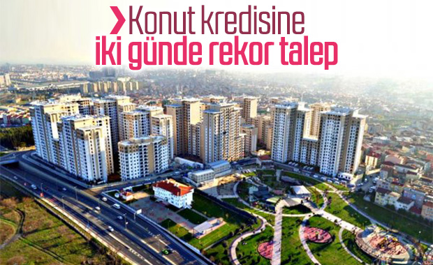 Konut kredisi iki günde rekor kırdı