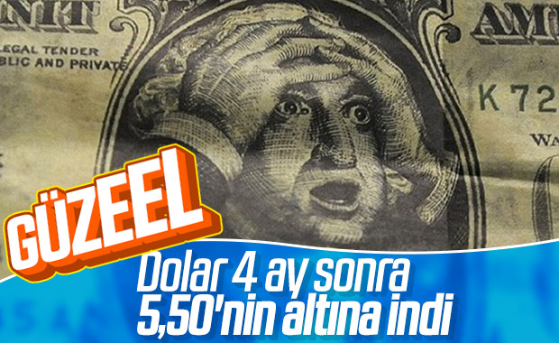 Dolar 5,50'nin altını test etti