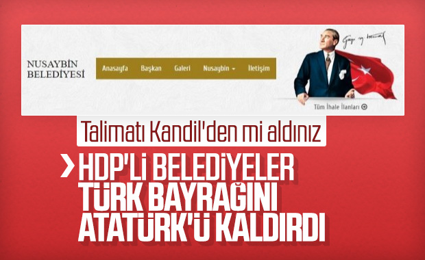 Mardin'de HDP'li belediyelerin Türk bayrağı düşmanlığı