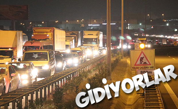 Bayram tatili için yola çıkanlar TEM'i kitledi