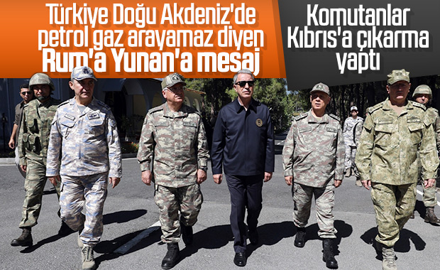 Komuta kademesi Kıbrıs'taki birlikleri denetledi