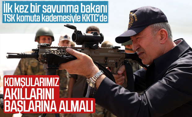 Hulusi Akar KKTC'de: Komşularımız aklını başına alsın